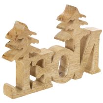 Artikel Weihnachtsdeko Aufsteller Noel Holz 18 cm mit zwei Tannen