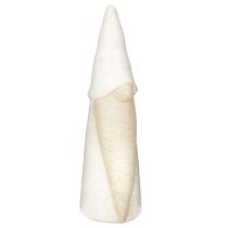 Artikel Dekofigur Wichtel Keramik 22 cm Weiss und Natur für Weihnachten