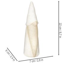Artikel Dekofigur Wichtel Keramik 22 cm Weiss und Natur für Weihnachten