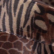 Artikel Dekoband 25mm 20m Polyester Animal-Print Leoparden- und Zebramuster für Geschenkverpackungen