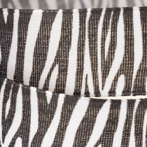 Artikel Geschenkband Polyester Zebramuster 25mm x 20m Schwarz-Weiss