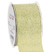 Artikel Dekoband mit Glitter aus Polyester 55mm x 15m Hellgrün