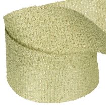 Artikel Dekoband mit Glitter aus Polyester 55mm x 15m Hellgrün