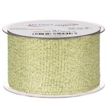 Artikel Dekoband mit Glitter aus Polyester 55mm x 15m Hellgrün