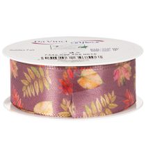 Artikel Dekoband Polyester Herbstlaub 40mm x 15m Lila