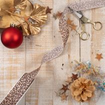 Artikel Geschenkband Polyester Leopard 25mm 18m