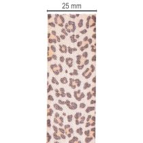 Artikel Geschenkband Polyester Leopard 25mm 18m