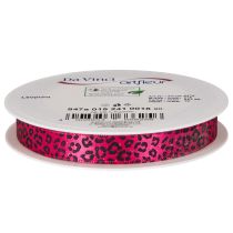 Artikel Dekoband Polyester Leopardenmuster Pink 18m Rolle