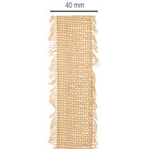 Artikel Dekoband Baumwolle mit Fransen 40 mm Braun 30 m