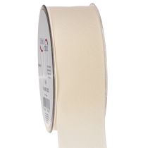 Artikel Dekoband aus Samt in Creme 40 mm x 20 m