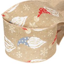Artikel Dekoband Weihnachtswichtel Jute-Optik 60 mm 10 m Braun Bunt