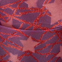 Artikel Organzaband Sterne glitzernd 40 mm x 15 m lila-rot