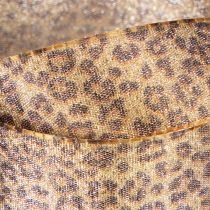 Artikel Geschenkband Leopard-Muster Kunstseide 25mm x 20m Braun-Gold