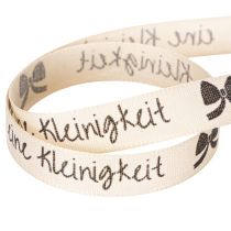 Artikel Geschenkband Polyester Beige Aufdruck Eine Kleinigkeit 15 mm 18 m