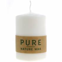 Artikel PURE Nature Safe Candle Stumpenkerze Stearin, Rapswachs 90/60mm Weiß 1 St