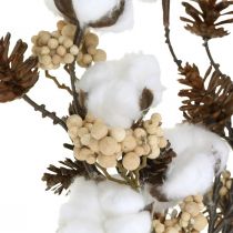 Artikel Dekozweige Weihnachten künstlich Mix 29cm Braun Weiss Beige 3er-Bund