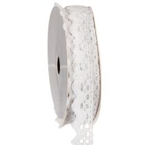 Artikel Baumwoll-Spitzenband Weiss 15 mm x 10 m für Dekoration und Handarbeiten