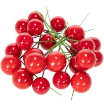 Artikel Künstliche Mini-Weihnachtskugeln Rote Beeren Ø 1,5-2 cm 48 Stück