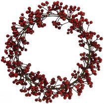 Artikel Beerenkranz Rot Kunstpflanzen Rot Weihnachten Ø35cm