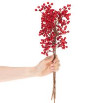 Artikel Künstlicher Ilexzweig mit roten Beeren 47cm 3 Stück