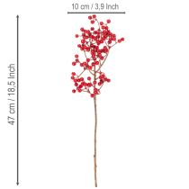 Artikel Künstlicher Ilexzweig mit roten Beeren 47cm 3 Stück