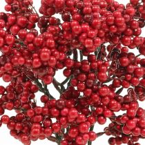 Artikel Deko-Zweige mit roten Beeren aus Kunststoff, 26cm, 6 Stück