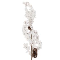 Artikel Künstlicher Winterzweig mit Zapfen und Beeren Weiss 60 cm