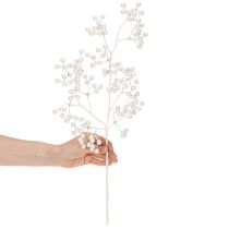 Artikel Künstlicher Beerenzweig Weiss Kunststoff 52cm Weihnachtsdekoration