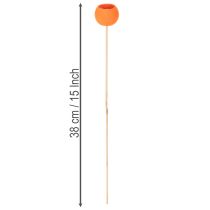Artikel Bell Cup Mix Orange auf Holzstab 15 Stück ca. Ø 3–5,5cm