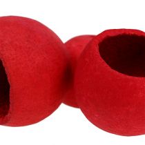 Artikel Bell Cup Holz Deko-Schale Rot Ø 3–5 cm, 25 Stück