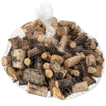 Artikel Deko-Holzstücke Birke mit Rinde 3 cm 300 g für Bastelarbeiten
