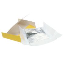 Artikel Silbernes Blattmetall 100 Blätter 16x16cm aus Legierung für Bastelarbeiten