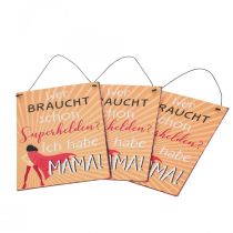 Artikel Metallschild mit Spruch und Superheldenmotiv – 21 x 14 cm – Geschenkidee für Innenräume