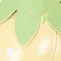 Artikel Hängedekoration Metallblüten 6 cm, 6 Stück, Gelb-Grün für Innen und Aussen