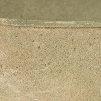 Artikel Hängeampel aus Metall grau-grün, Ø16cm, H38cm, für Garten und Innenbereich