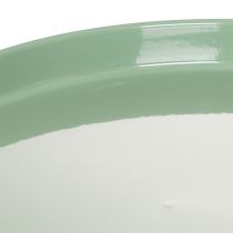 Artikel Blumenschale aus Metall in Pokalform, grün, 30 cm