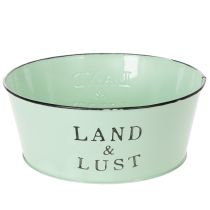 Artikel Blumenschale rund Metall Mint Ø25×10 cm – Pflanzkübel und Übertopf für Innen und Aussen