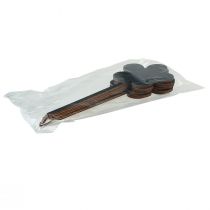 Artikel Blumenstecker Mini Tafeln Holz Schwarz Ø10cm 6er Set Deko