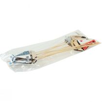 Artikel Blumenstecker Boot Segelboot Deko Holz Farbig 5,5x8cm 12 St