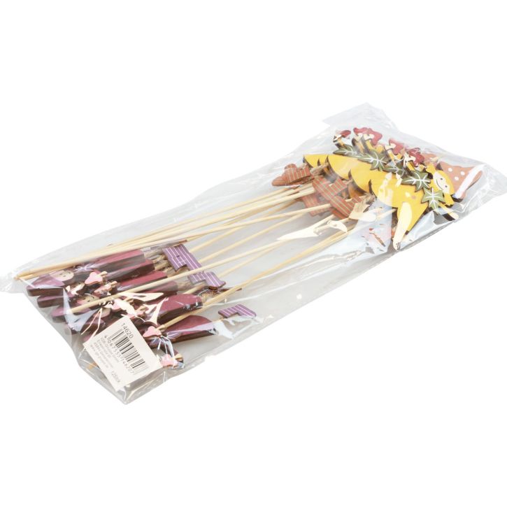Artikel Blumenstecker Herbst Herbstdeko Holz Gelb Lila 8×6cm 12St
