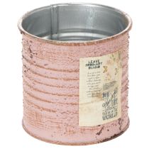 Artikel Blumentopf Metall rund Altrosa Ø 8 cm H 7,5 cm für Fensterbank & Deko