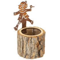 Artikel Blumentopf Holz Übertopf Vogelscheuche Rost H24,5cm