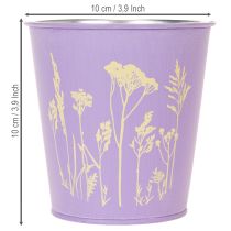 Artikel Metall-Übertopf 3er-Set Blumenmotiv in Pastellfarben 10 cm für Innenbereich