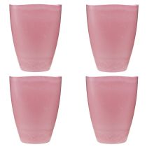 Artikel Blumentopf Plastik Vase Orchideentopf Pink H16,5cm 4St