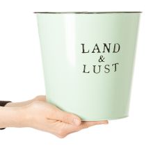 Artikel Blumentopf Metall Vintage Design Mintgrün Ø21,5×H16,5cm Innen- und Aussendekoration
