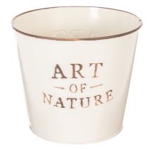 Artikel Blumentopf Metall Creme „Art of Nature“ Ø17,5 cm H15 cm