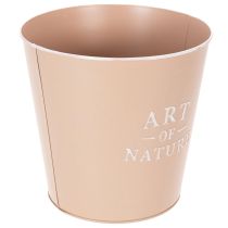 Artikel Blumentopf Zink Übertopf rund Altrosa Ø22cm H21cm für Innenbereich