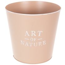 Artikel Blumentopf Zink Übertopf rund Altrosa Ø22cm H21cm für Innenbereich