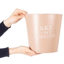 Artikel Blumentopf Zink Übertopf rund Altrosa Ø22cm H21cm für Innenbereich