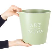 Artikel Blumentopf Metall Übertopf Mintgrün Ø22cm H21cm für Innen- und Aussendekoration